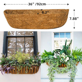 Mxespoir 3pc coir liner for 24-inch window basket with easy fit