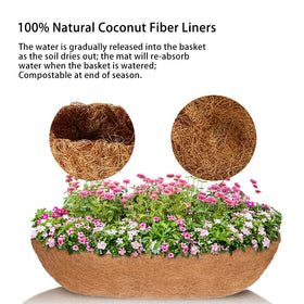 Mxespoir coir liner closeup highlights natural fiber texture and moisture-friendly material