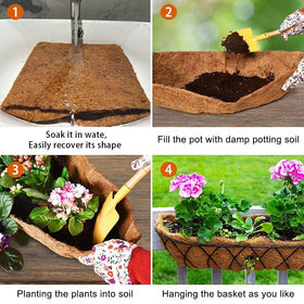 Mxespoir foldable coco liner for baskets enables easy storage and setup
