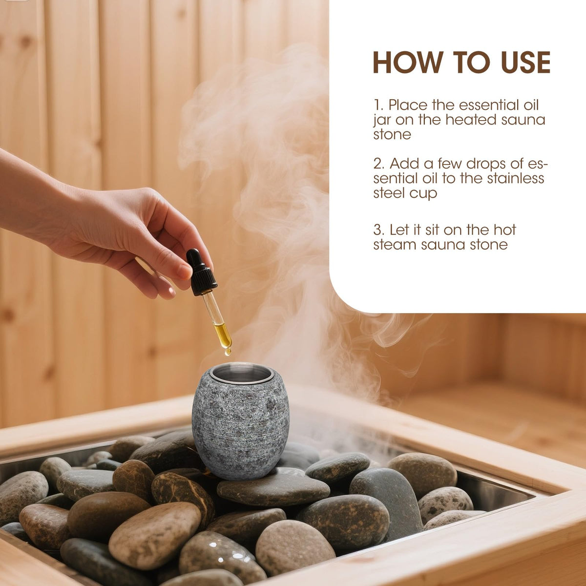 MXMZHXU compact sauna setup on bench keeps oils stable during heat.