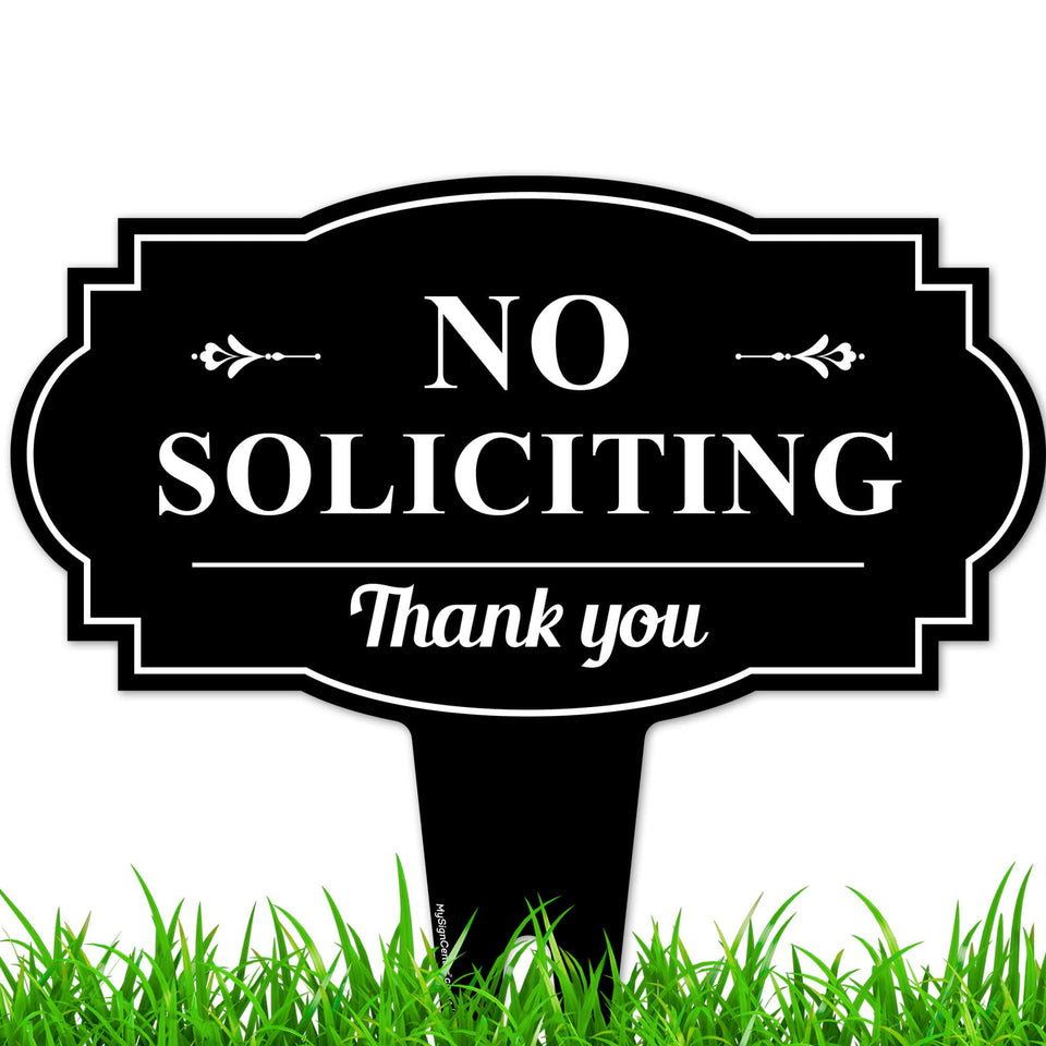 My Sign Center no-soliciting sign for house 13x13 improves curbside clarity.