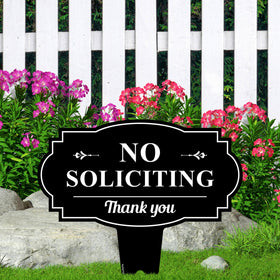My Sign Center no-soliciting sign for yard 13x13 improves property visibility.