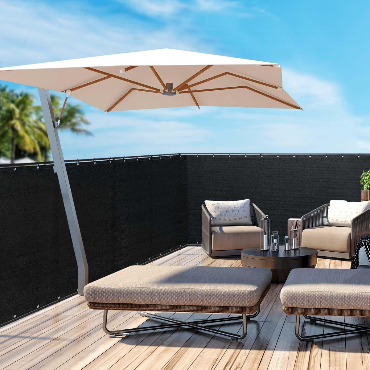 mychoiii privacy screen compatible with wooden fences and chain link fences