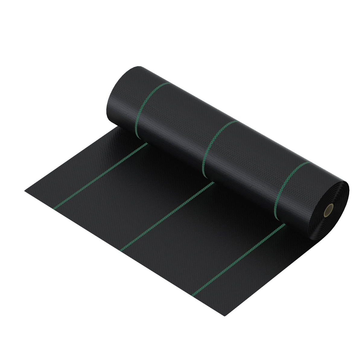 Mychoiii weed barrier roll protects garden beds from weeds while allowing water flow.