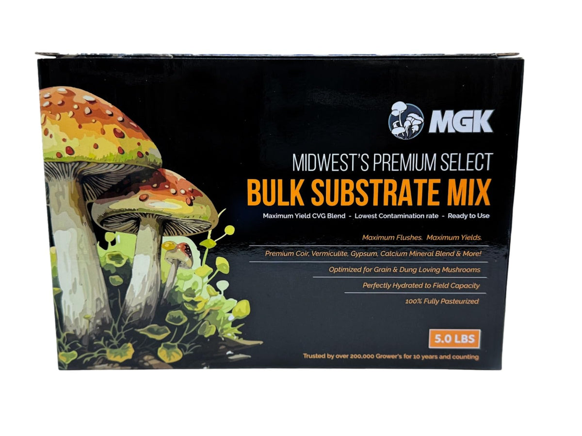 Myco Labs dung- and grain-friendly substrate suits a range of mushroom species.