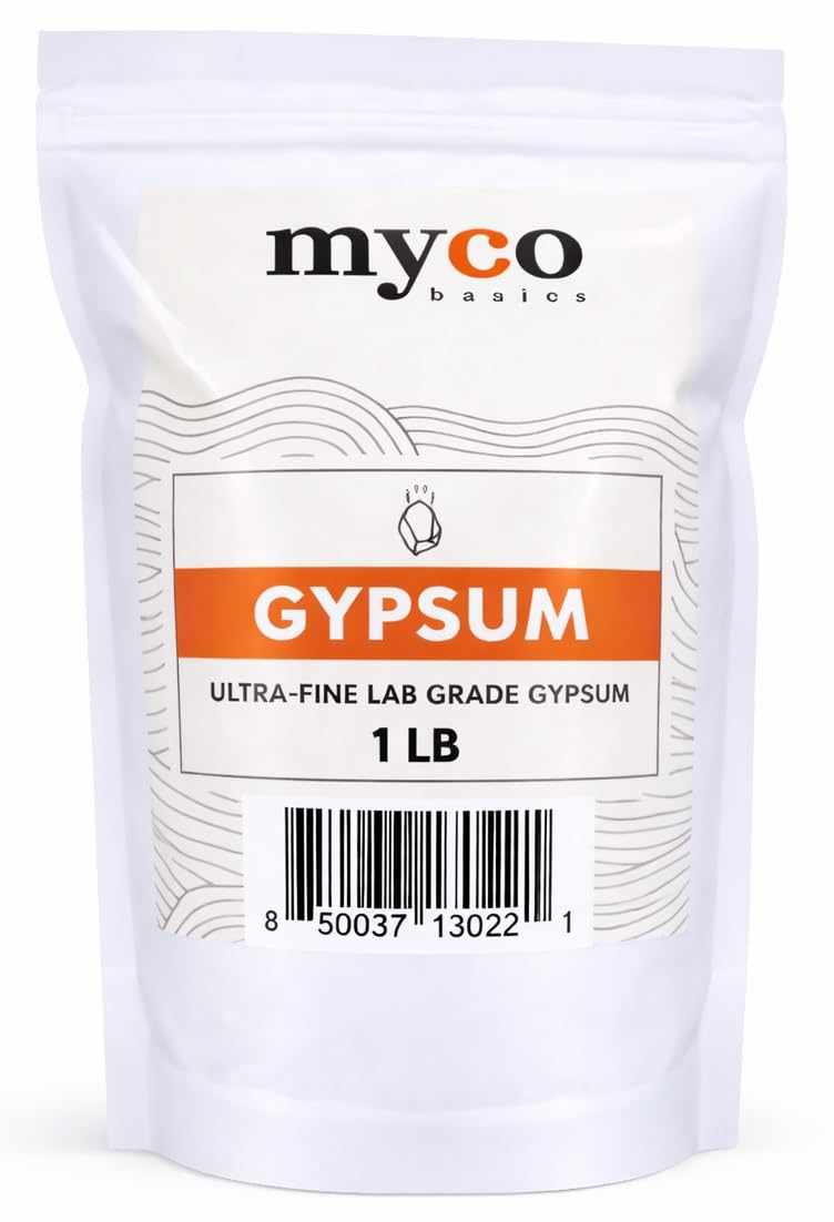 Mycology Basics gypsum powder ultra-fine for mushroom substrates and precise mixing