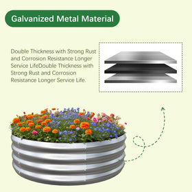 Mycovire garden bed tool-free assembly with pre-drilled holes and wing nuts.