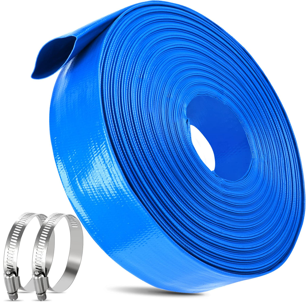 MYFAMIREA 2in pool backwash hose 110ft for water transfer and compatibility