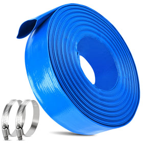 MYFAMIREA 2in pool backwash hose 30ft for easy water transfer.