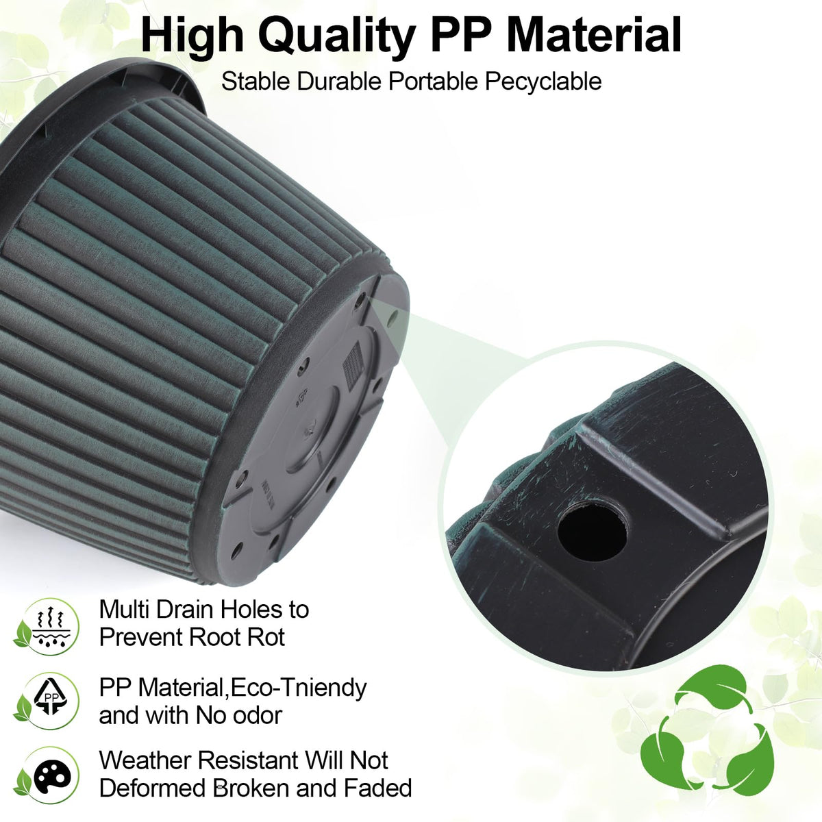 Myfeegoin planter features drainage holes for healthy airflow.
