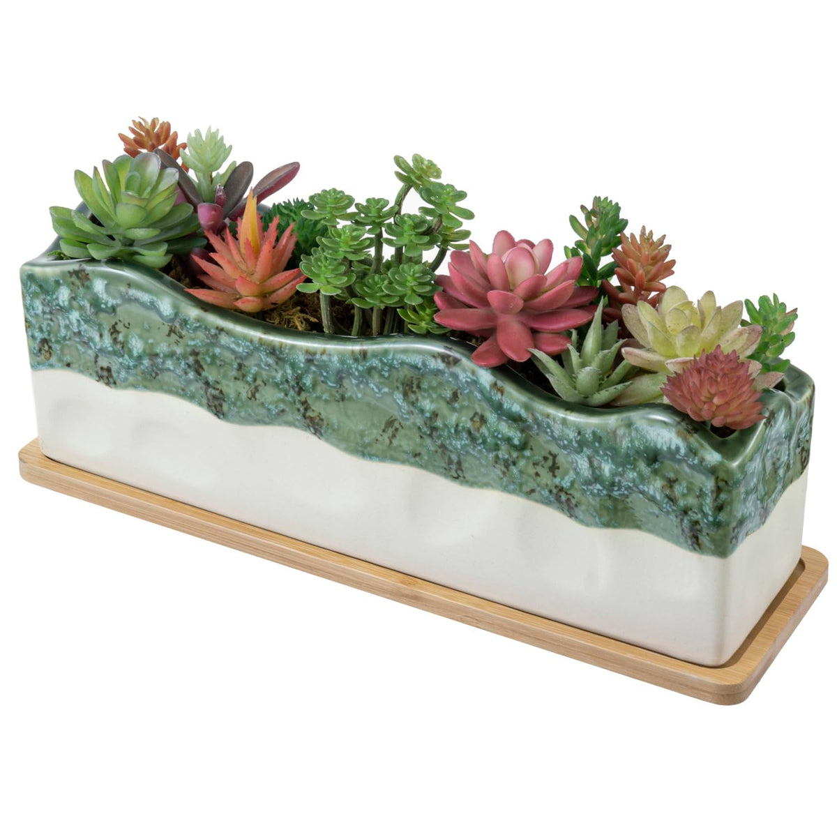MyGift planter measures 12.9 inches long for versatile placements.