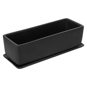 MyGift rectangular 14-inch ceramic planter for a clean windowsill display.