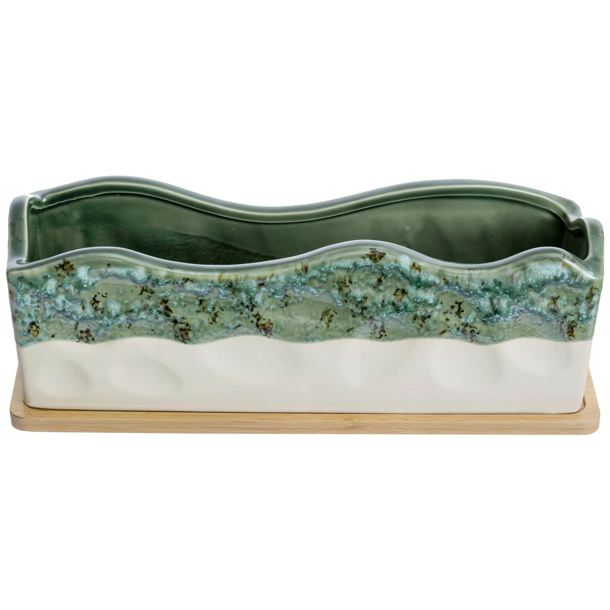 MyGift seafoam glaze and beige ceramic add coastal elegance.