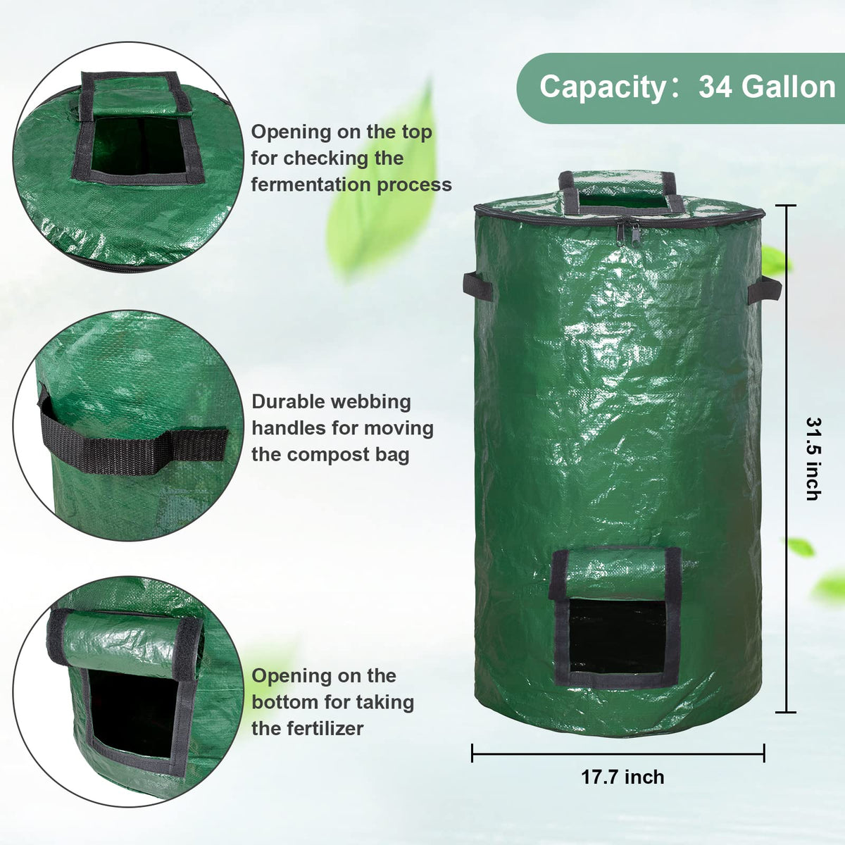 MyLifeUNIT durable webbing handles make transporting a full bag simple.