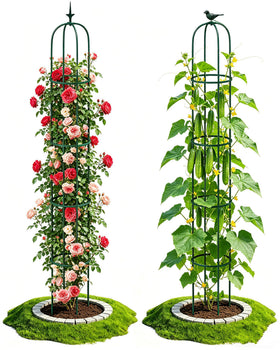 MYMULIKE 2pc garden trellis tall 6ft supports climbing plants gracefully