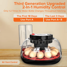 MYMULIKE AB-humidity-trays simplify automatic humidity control with external bottles.