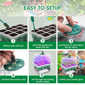 MYMULIKE BPA-free plastic ensures safe, reusable seed starting kit.