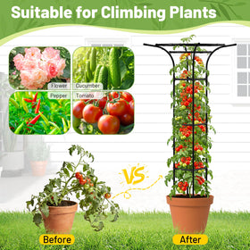 MYMULIKE climbing plant trellis provides sturdy support for roses and clematis.