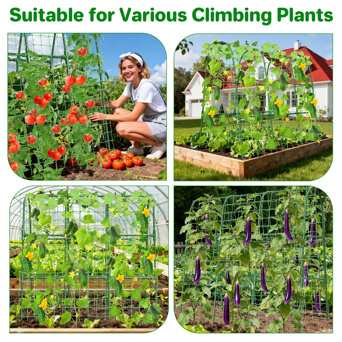 MYMULIKE detachable and reusable trellis folds away for seasonal reuse.