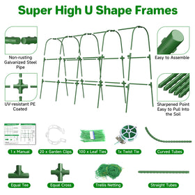 MYMULIKE heavy-duty steel trellis close-up shows robust support