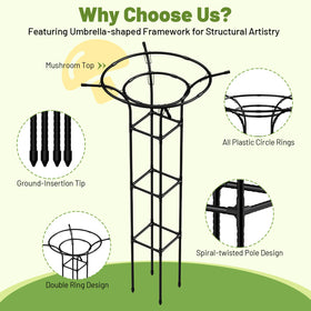 MYMULIKE metal framework with plastic coating resists rust and sun fading.