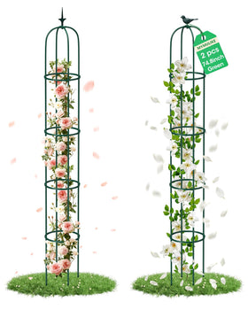 MYMULIKE two-pack garden trellis ready for patio, balcony, or yard
