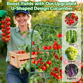 MYMULIKE supports tomatoes, cucumbers, beans, and peas