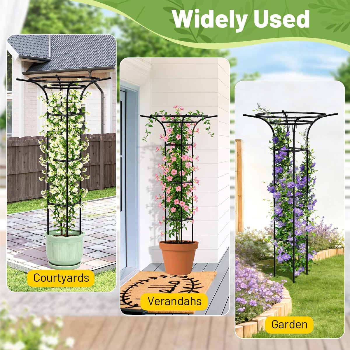 MYMULIKE robust design stands up to wind and weather while vines climb.
