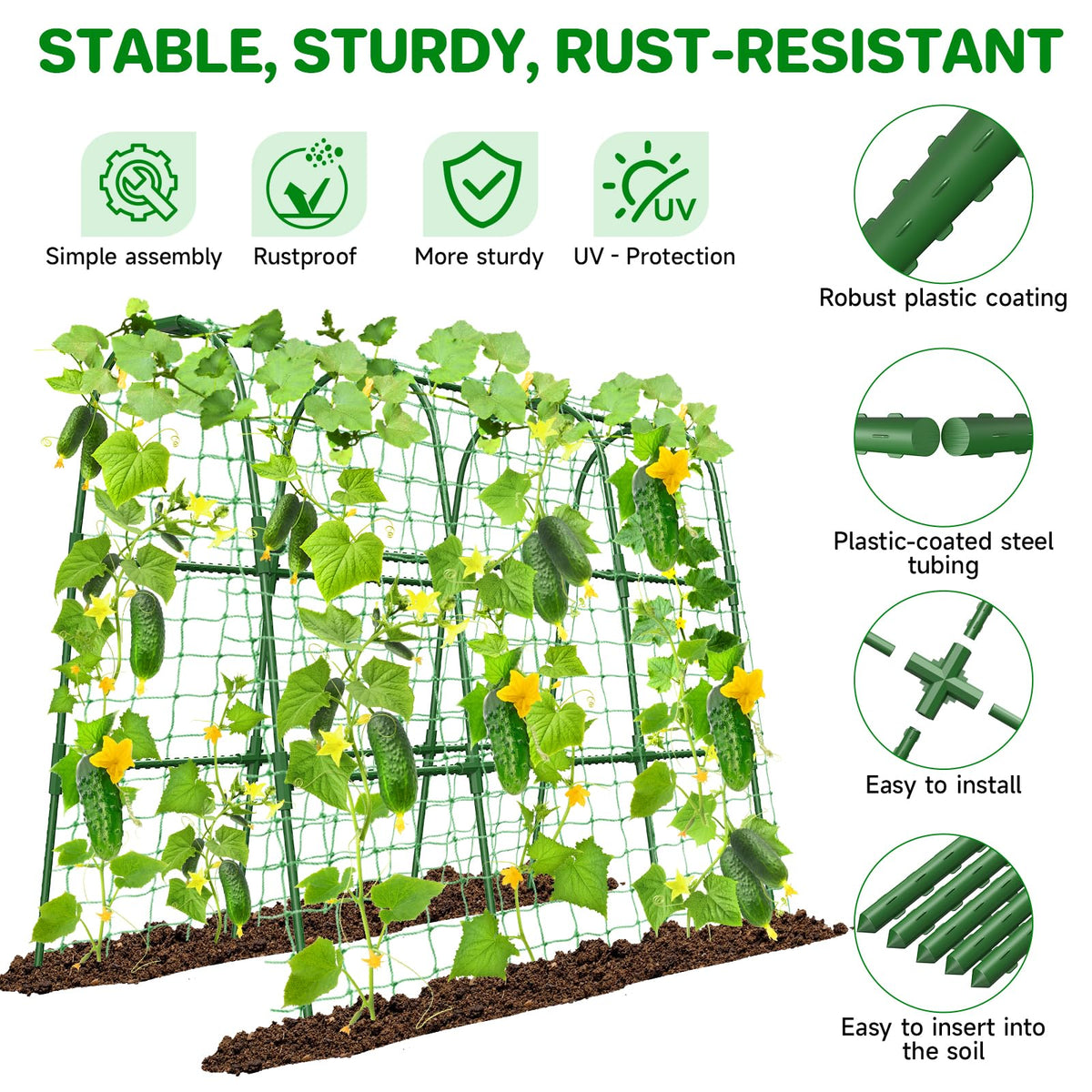 MYMULIKE rustproof outdoor trellis resists weather and provides long-lasting garden support.
