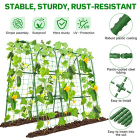 MYMULIKE rustproof outdoor trellis resists weather and provides long-lasting garden support.