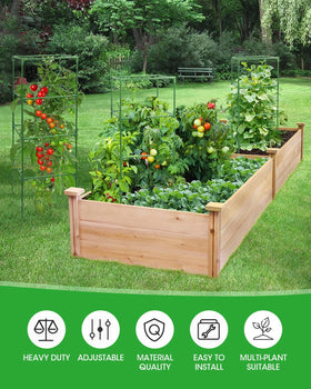 MYMULIKE tomato cage height adjustable lets you fit seedlings and mature plants.