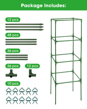 MYMULIKE included stalk clips secure plant stems for stable growth.