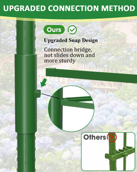 MYMULIKE adjustable-height cages support climbing vines from 16.5 to 51 inches.