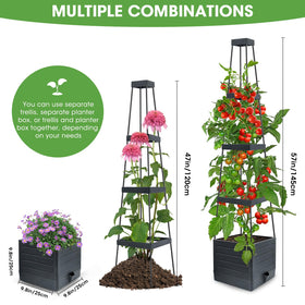 MYMULIKE fade-proof PP planter and weatherproof materials endure outdoor use