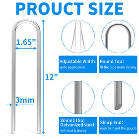 MySit 11-gauge galvanized stake highlighting durability against weather.