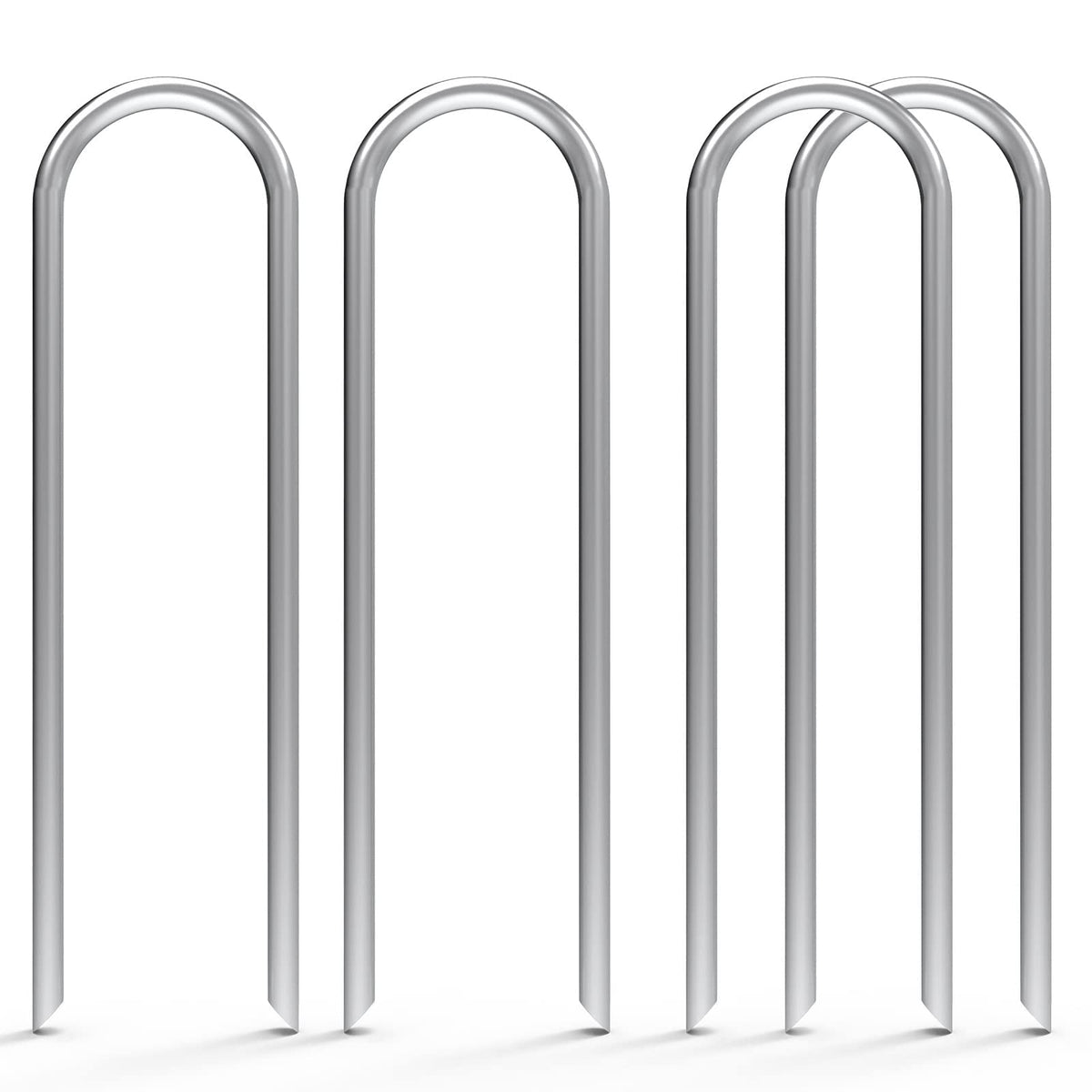 MySit 6inch U-shaped stakes pack secures hoses and fabrics firmly in soil.