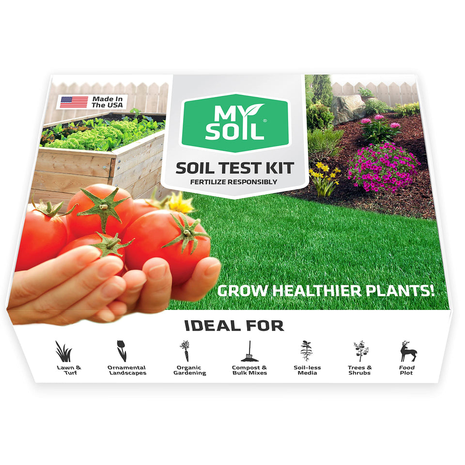 My Soil soil test kit box front view helps plan lawn and garden care with accurate data.