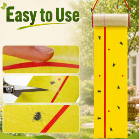 Mysora adhesive close-up revealing stickiness that secures flying insects on contact