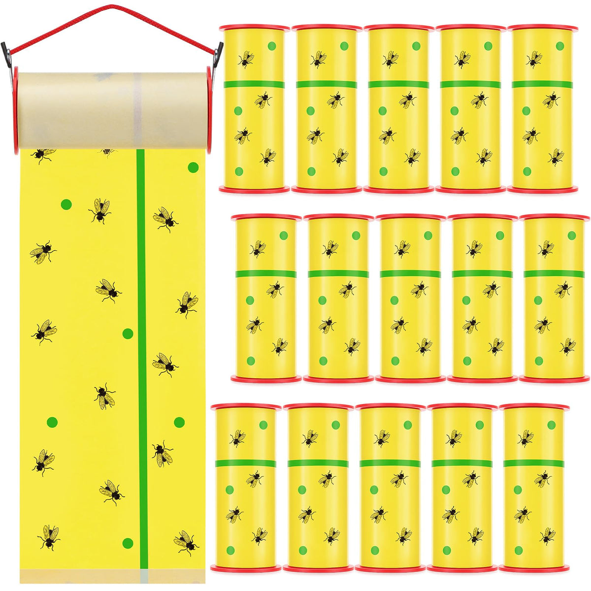 Mysora front packaging showing 15 rolls and fluorescent color for more visible trapping