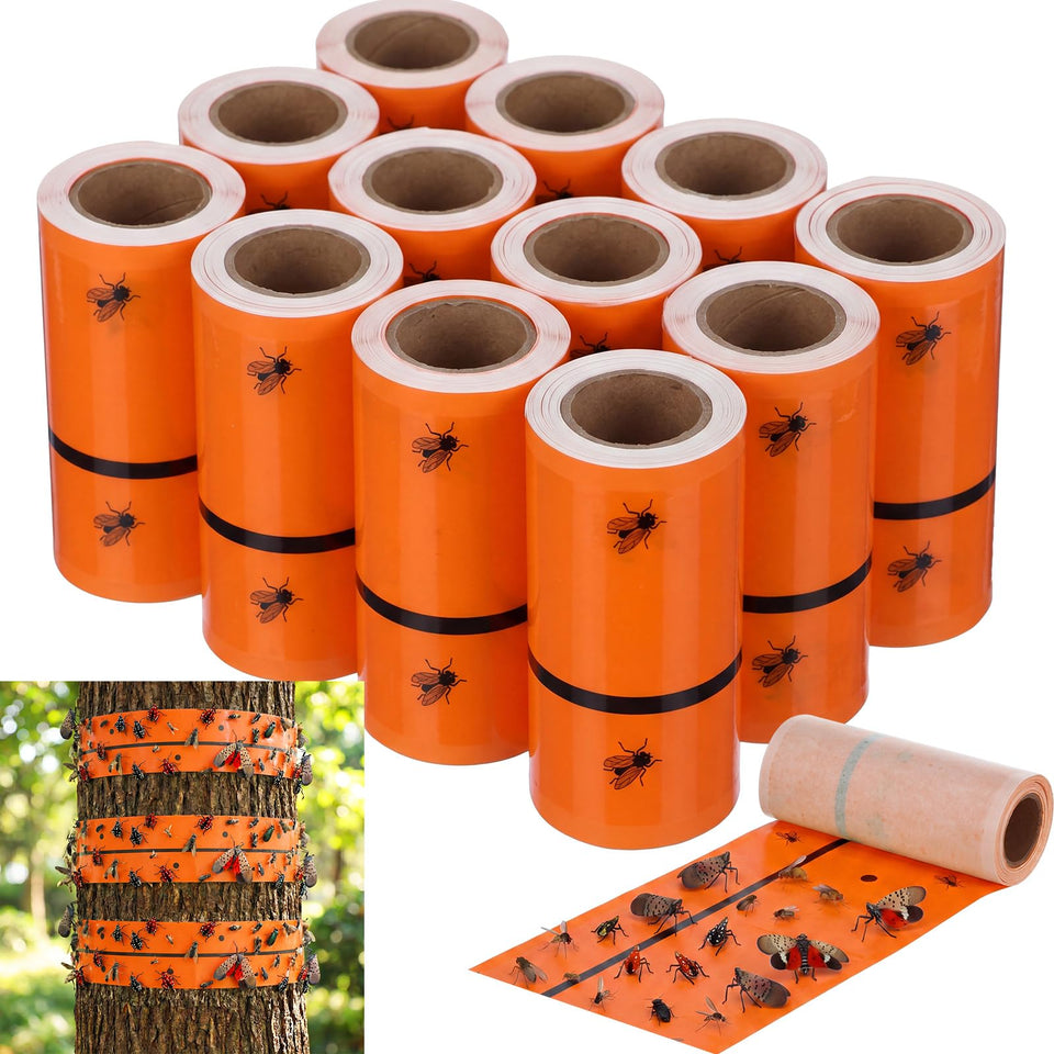 Mysora front packaging showing orange sticky rolls protecting trees