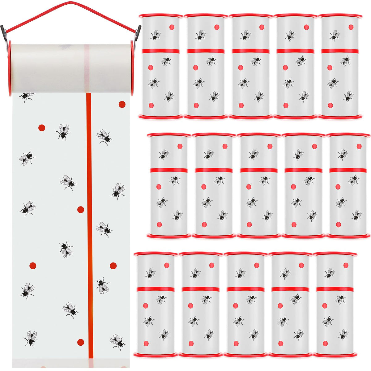 Mysora front packaging showing 15 fly paper rolls for extended protection