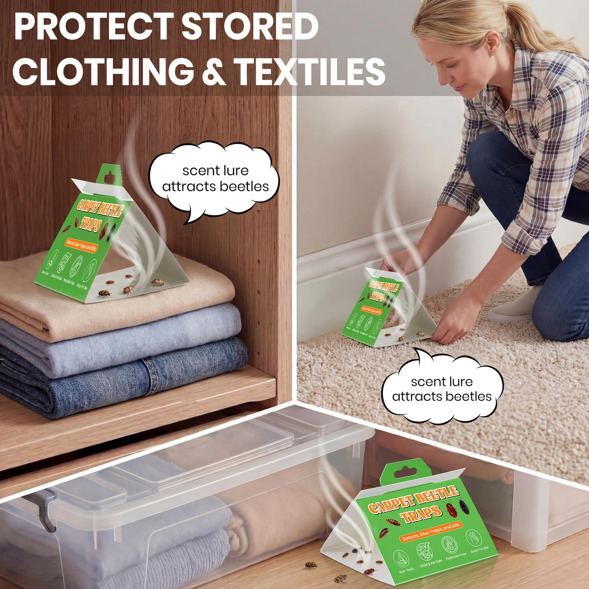 Mysora high tack adhesive trap prevents escape, revealing infestation trends.