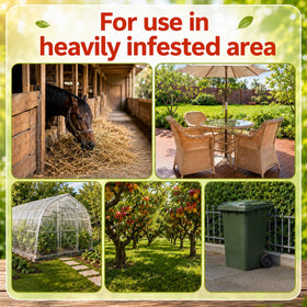 Mysora trap in garden setting capturing pests and protecting fruit