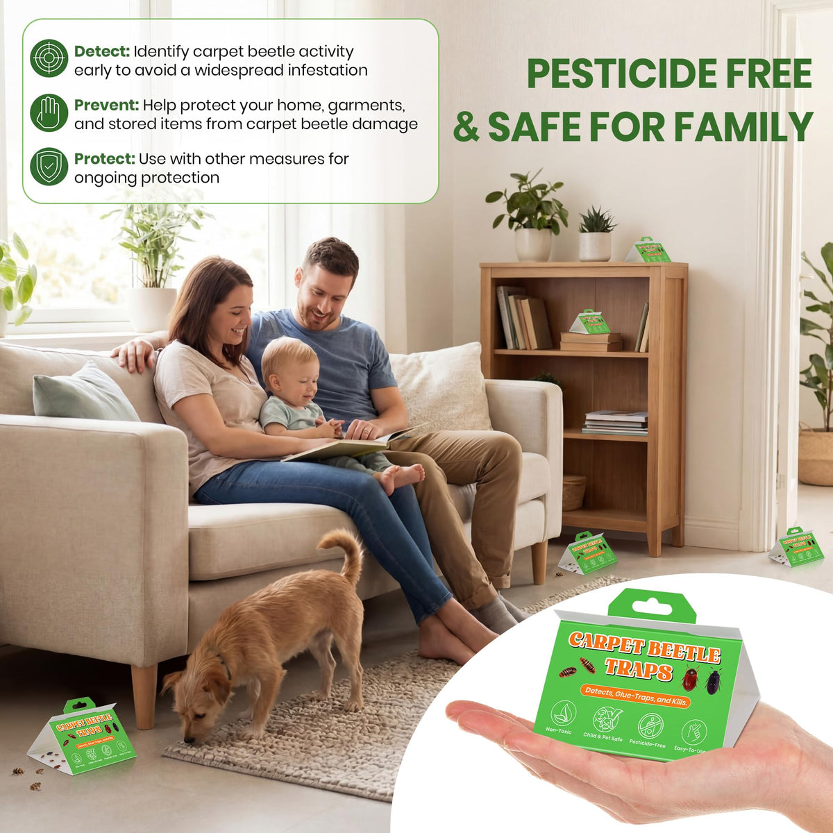 Mysora pet-safe indoor trap uses physical capture and no chemicals.