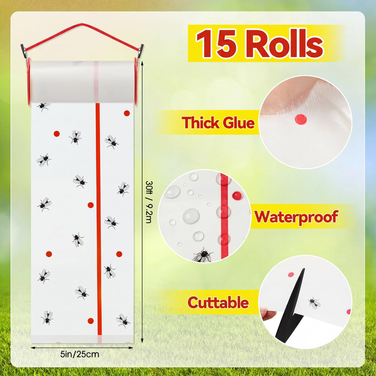 Mysora roll detail close-up highlighting long continuous sticky surface