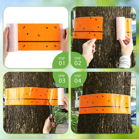 Mysora roll wrapped on tree trunk blocking pests climbing upward