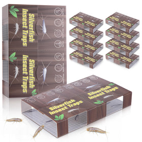 Mysora silverfish trap with wood grain design blends discreetly with home decor.