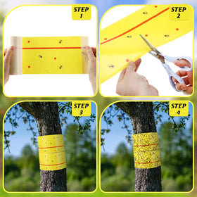 Mysora trap length shown next to ruler highlighting 30-foot coverage benefit