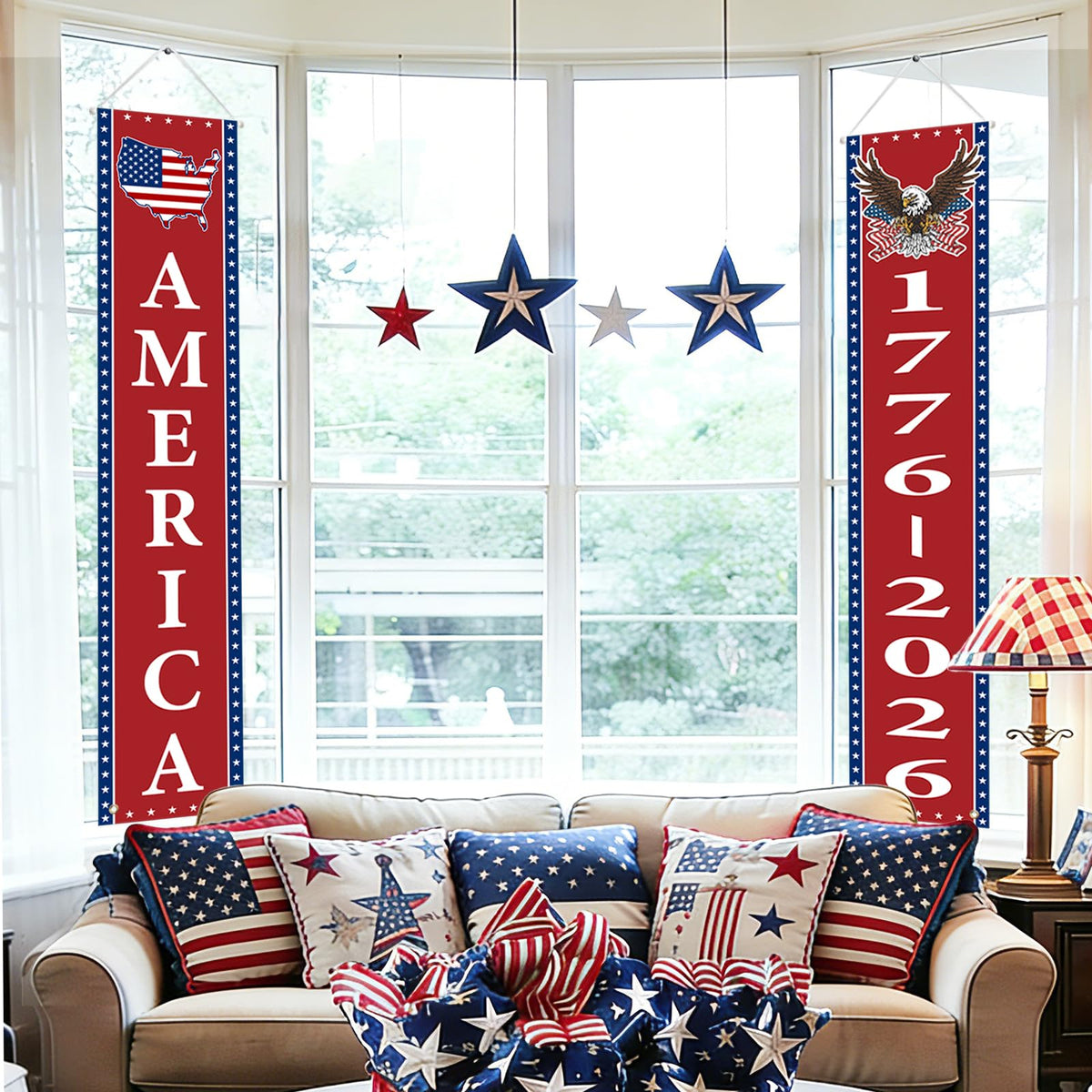 Mythcloud 2-pack banner offers versatile decor alongside wreaths.