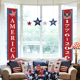 Mythcloud 2-pack banner offers versatile decor alongside wreaths.